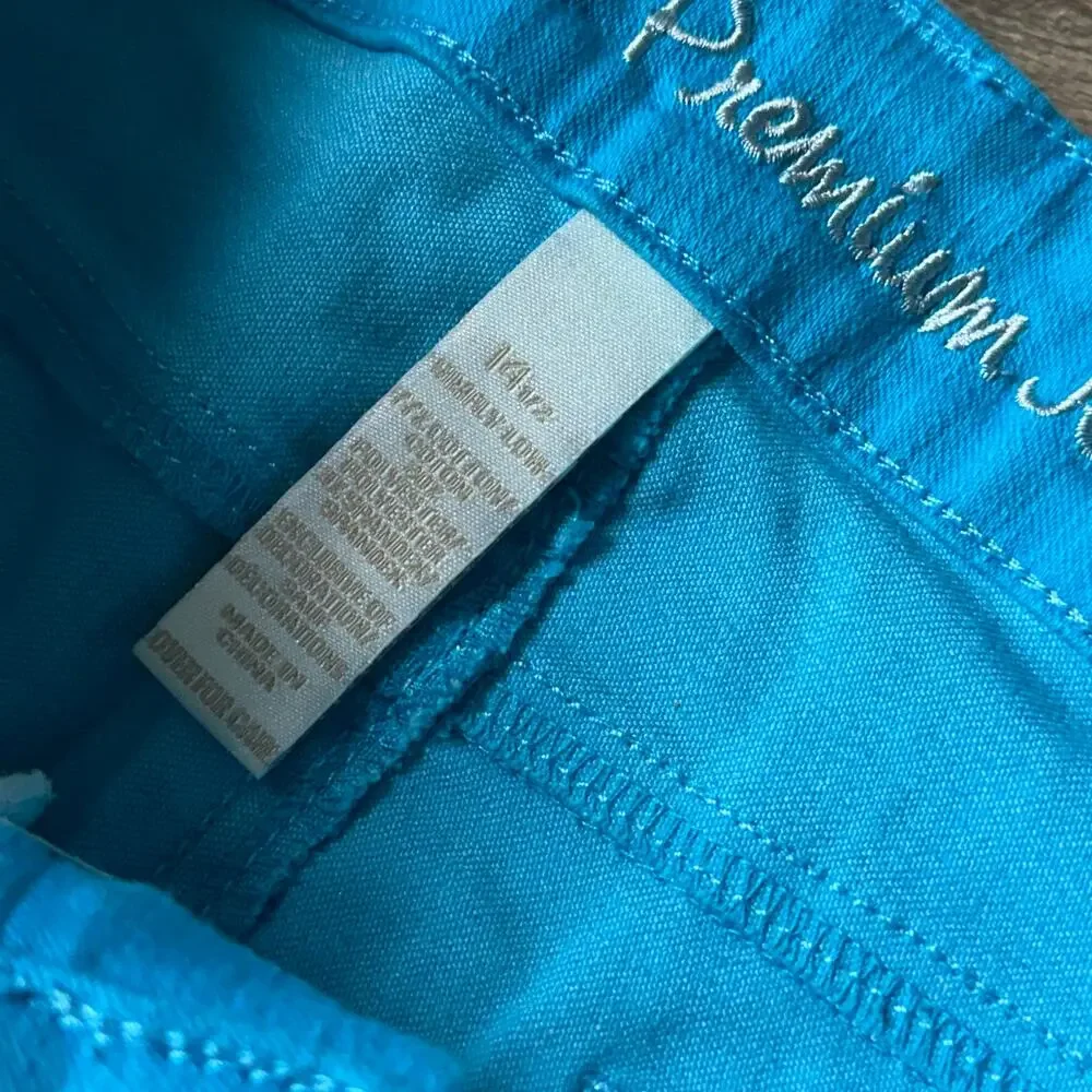 Justice Blue Crop Plus Size Jeans - Size 14.5